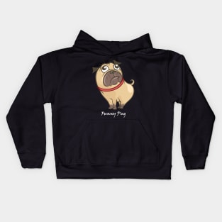 funny pug Kids Hoodie